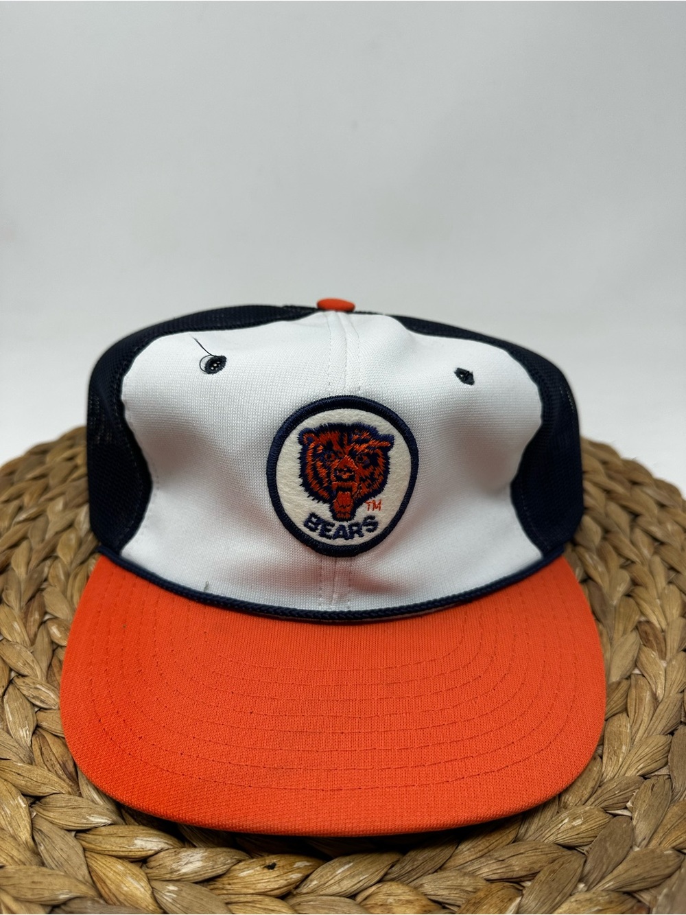 Vintage Chicago Bears Hat Snapback White Black Orange Sports Specialties Trucker